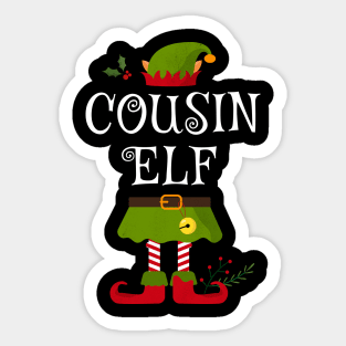 Cousin Elf Shirt , Family Matching Group Christmas Shirt, Matching T Shirt for Family, Family Reunion Shirts Sticker